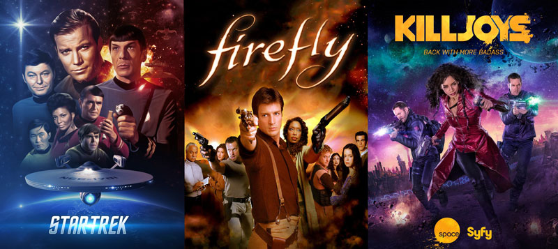 SciFi Western shows: Star Trek, Firefly, Killjoys